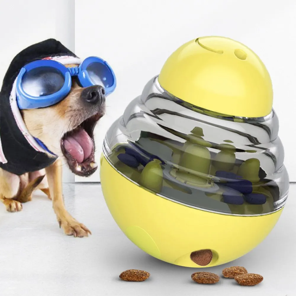 

Treat Interactive Food Dispenser Ball Slow Feeding Tumble Ball Funny Dog Food Ball Chew Feed Dogs Pet IQ Treat Ball