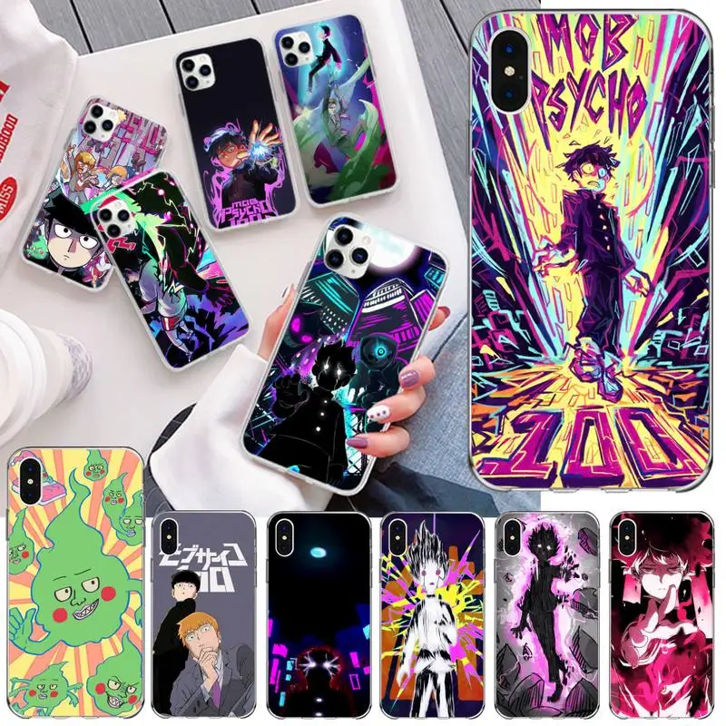 NBDRUICAI Mob Psycho 100 аниме ТПУ Черный чехол для телефона Корпус iPhone 11 pro XS MAX 8 7 6 6S Plus X 5S SE