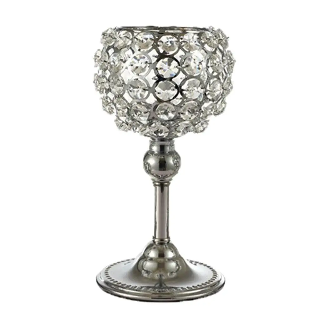 Glitter Crystal Candle Holder,Decorative Tea Light Candlestick for Dinning Room Table Decoration Centerpieces