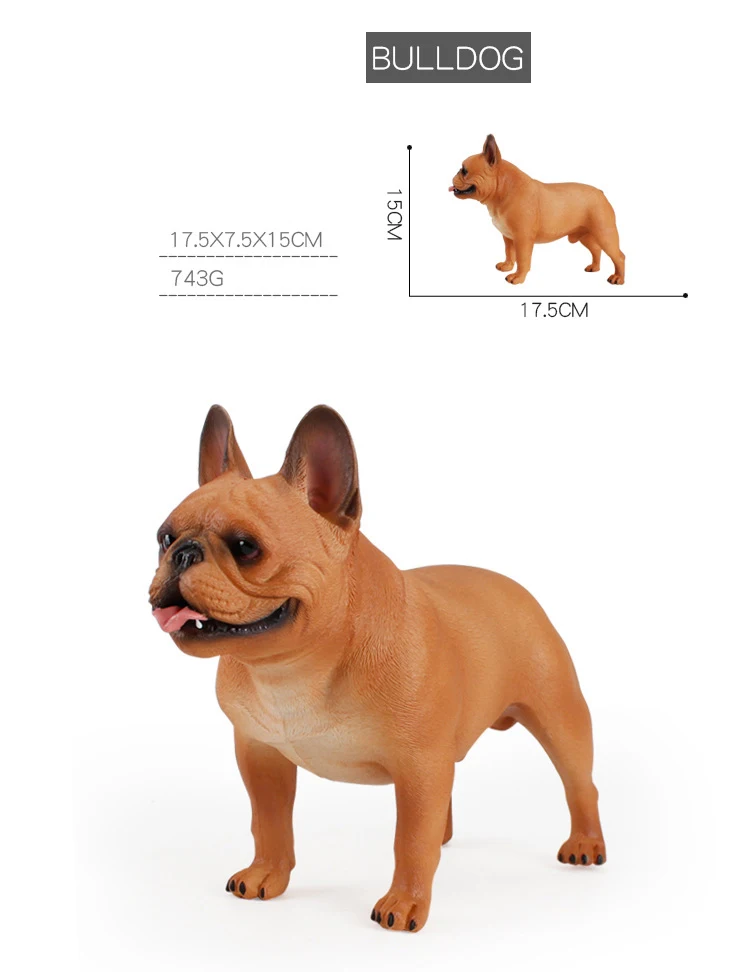 Новая детская крупная имитация хулиган собака бульдог модель статического твердого пластика животных украшения-игрушка подарок на день