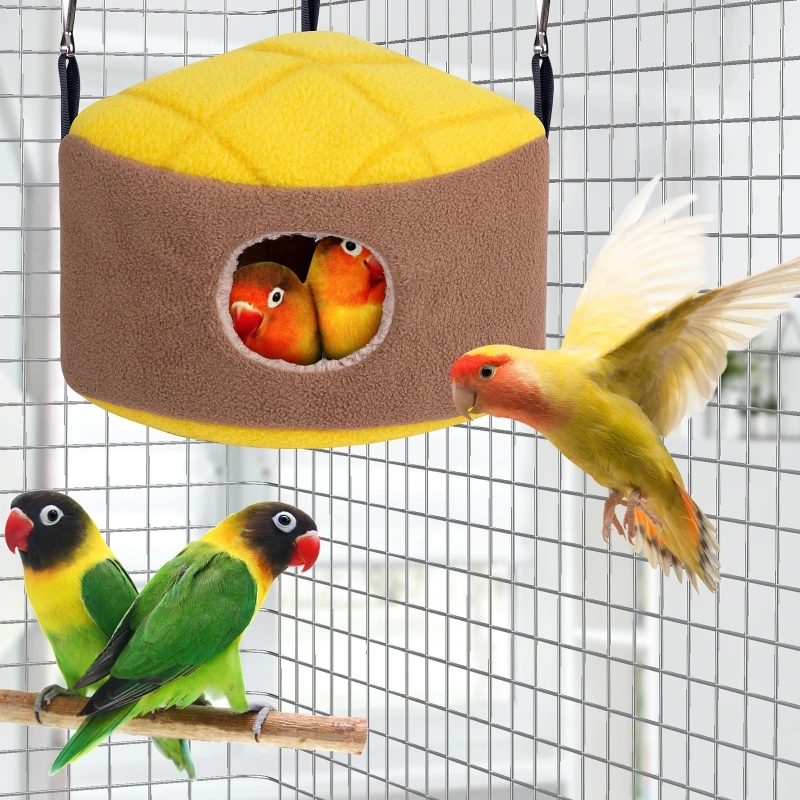 Bird House Warm Bird Nest Winter Hammock Cage Accessories for Gerbil Small Parrot