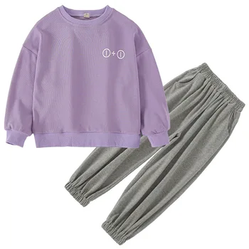 

ZWY552 Girl Set Outfits Teenage Girls Clothing Sets Children Autumn Sports Suit New T-shirt +trousers 2pcs Spring Clothes
