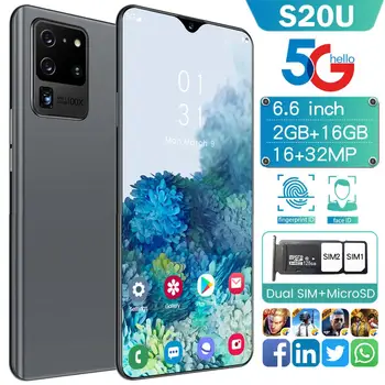 

S20U Smartphone Android 5.1 6.6" Double SIM Card 2GB RAM 16GB ROM 3000mAh MTK6580P four core CPU Mobile Phone