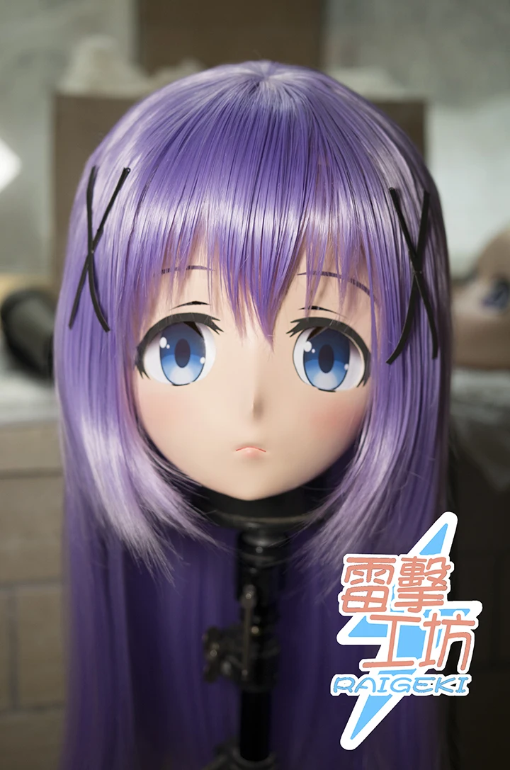 

(RAIGEKI MAKS 110) Silicone Helloween Head Mask Crossdressing BJD DOLL Kigurumi Anime Kafuu Chino Cosplay Mask