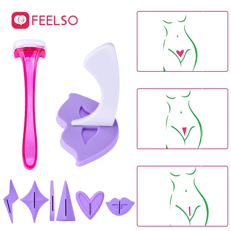 Bikini Privates Epilator Parts Pubic Hair Shaving Template Wax