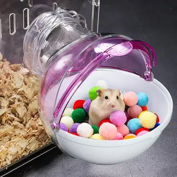 

Hamster Bathroom Removable Chinchilla House Detachable Hedgehog Bath House Small Pet Guinea Pig Sand Bathtub Hamster Accessories