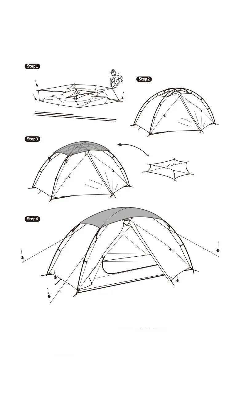 Naturehike Nebula 2 человека 20D нейлоновое силиконовое покрытие водонепроницаемый альпинизмом палатка сверхлегкий горный кемпинг палатки X Крест Бар