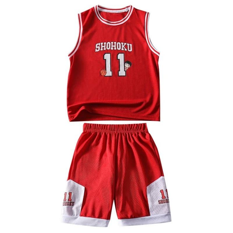 Ropa Deportiva de baloncesto con estampado de dibujos animados Shohoku para niños, traje de ocio para niños, chaleco + Camiseta sin mangas, de 2 uds.|set de ropa| - AliExpress