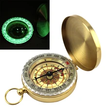 Открытый навесной компас Кнопка кемпинг туристический брелок автомобильный компас с крышкой со светящимися карманами латунные часы стиль