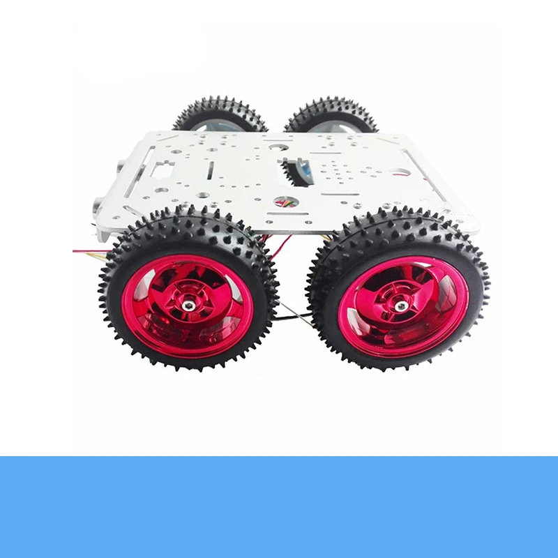 DIY C300 Smart Tank Car Chassis Kit 4WD Metal Robot Platform 85mm Rubber Wheel With 9V Encoder Motor Unassembled Education