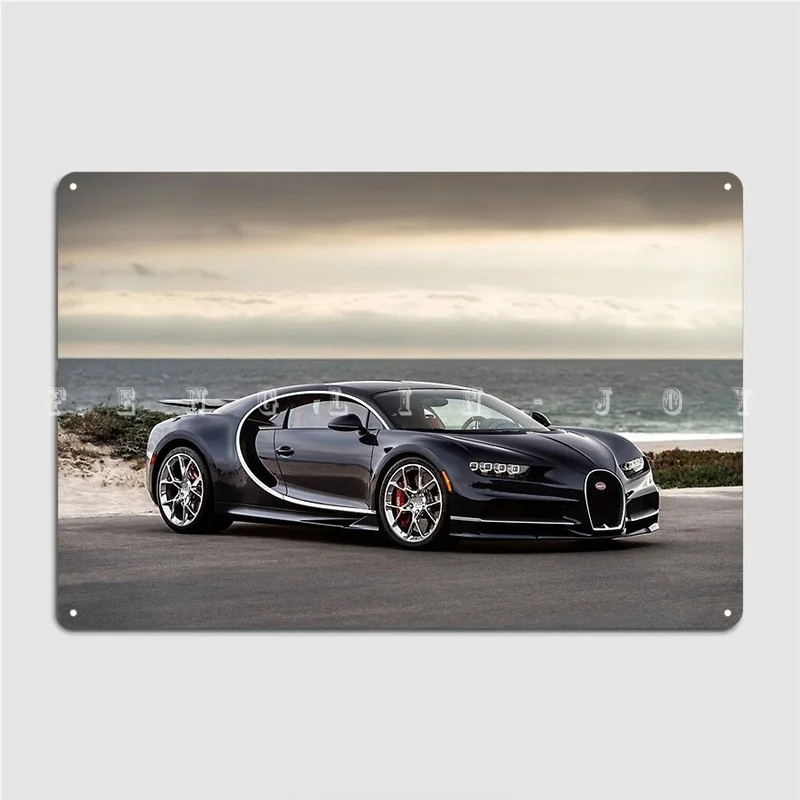 Bugatties Chiron Metal Sign Wall Custom Club Party Garage Decoration Tin Sign Poster