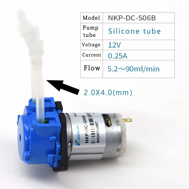 12V/24V DC Dosing Pump Peristaltic pump Dosing Head with Connector For