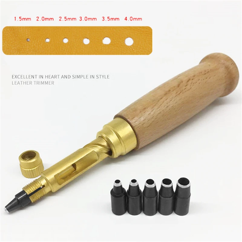 

Automatic Belts Punch Replaceable Mute Rotary Punching Punchers Leather Punch Craft Tool Leather Tool Hole Punch Screw Drill Tip