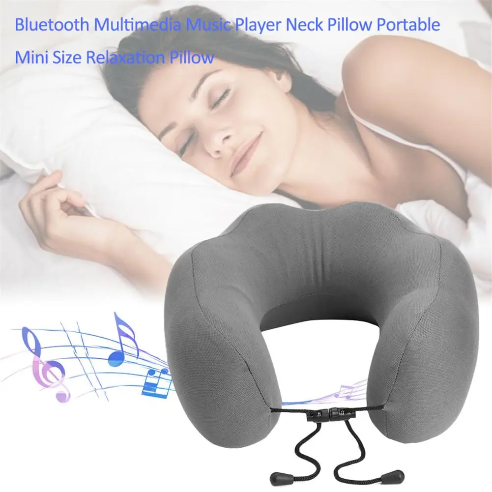 Bluetooth Multimedia Music Player Neck Pillow Portable Mini Size Relaxation Pillow