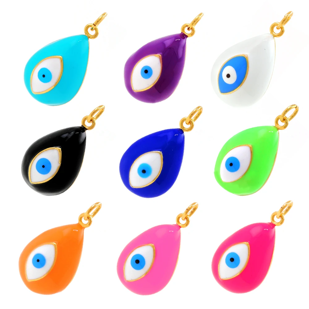 

Explosive new product eye pendant personalized hip-hop oil dripping devil's eye necklace