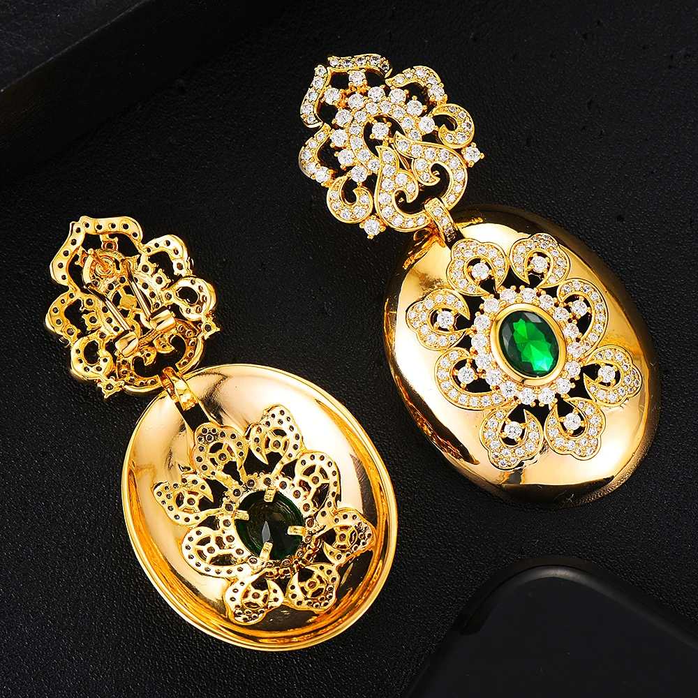 missvikki Vintage Noble Luxury Gorgeous Elegant Pendant Earrings For Women Bridal Wedding Girl Daily Surper Jewelry High Quality