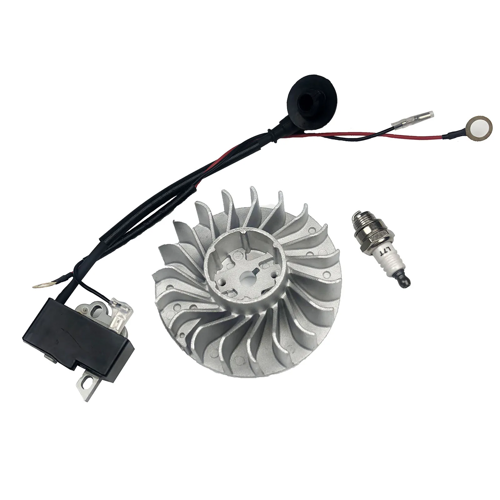 1 Set Volano Accensione Bobina Fili Chiavetta Kit Candela Accessori Motosega Per Stihl Ms361 1135 400 1203 1135-400-1300