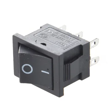 

10pcs AC 6A/250V 10A/125V 6 Pin DPDT ON/ON 2 Position Snap in Boat Rocker Switch