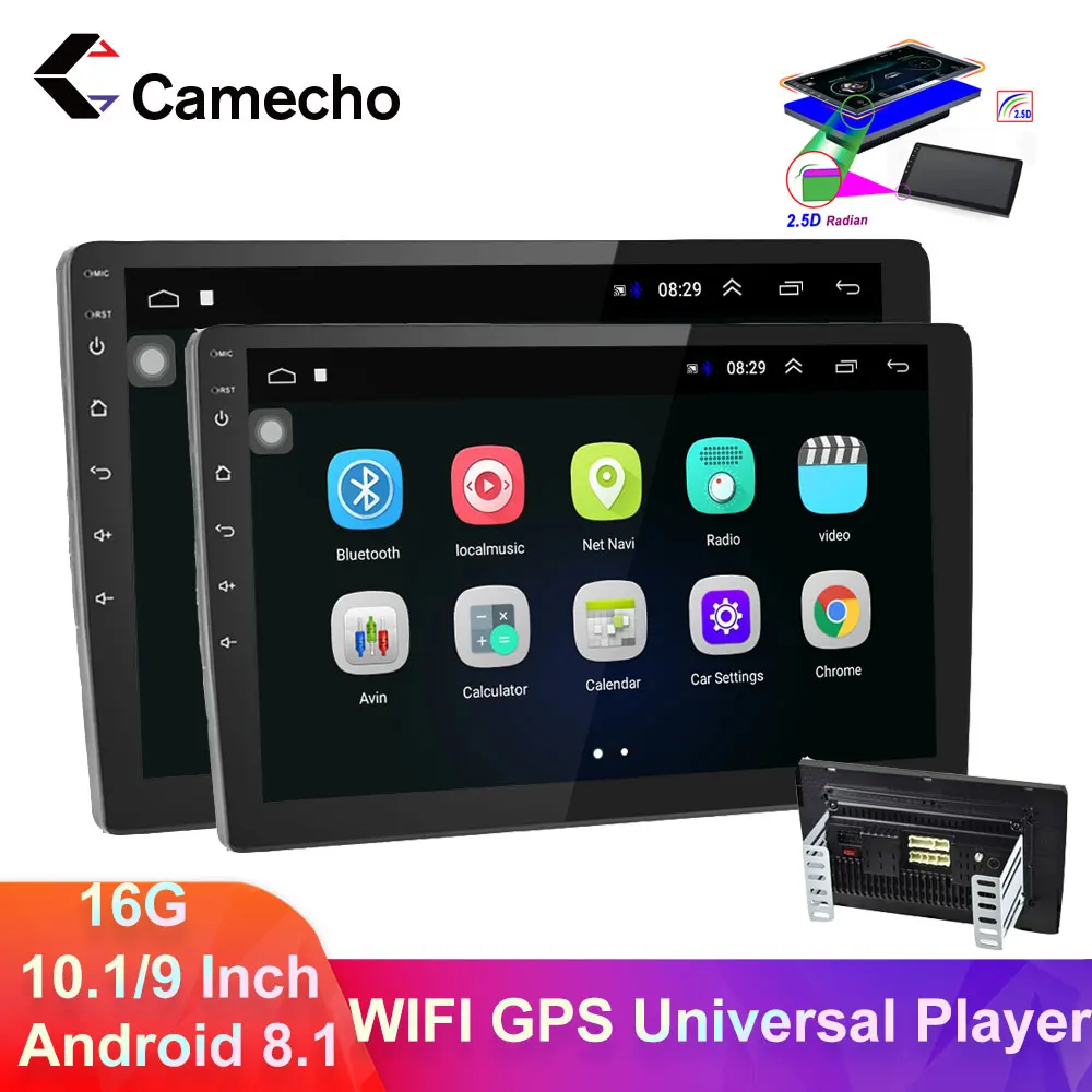 Camecho 2 Din Автомобильный Радио Android мультимедийный видео плеер WIFI GPS автомобильный