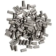 100 sztuk metalowy hamulec obudowa kabla okucie koniec zaciskane część srebrny Metal hamulec motocyklowy kabel czapki wysokiej jakości tanie tanio CN (pochodzenie) Silver Metal Bike Brake Cable Caps