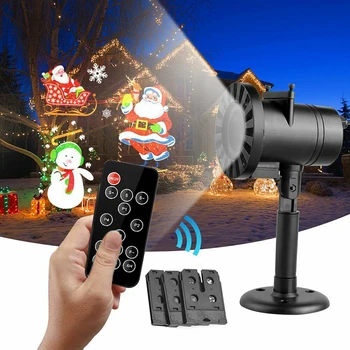 

Christmas LED Projector Light Moving Laser Landscape Santa Claus Lamp Cards Night Light For Children Kids Room