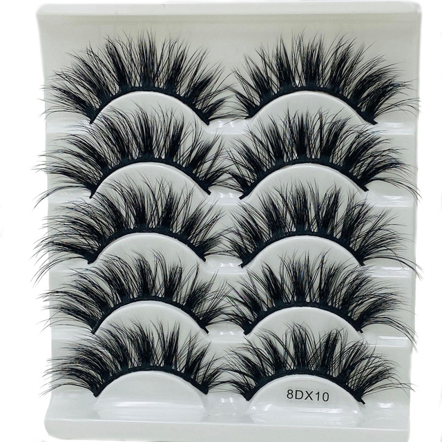 Pairs Thick 8D Faux Mink False Eyelashes Dramatic Wispies Fluffy Natural Long Handmade Eyelash Extension Lashes Makeup Tools