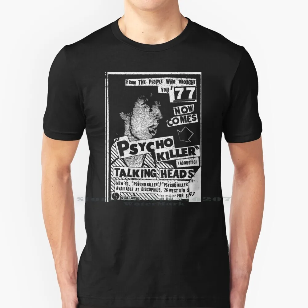 Psycho Killer 77 (Design Invecchiato) T Shirt Cotton 6Xl Talking Pop New Wave Heads Punk Post David Bystone Music Eno Brian