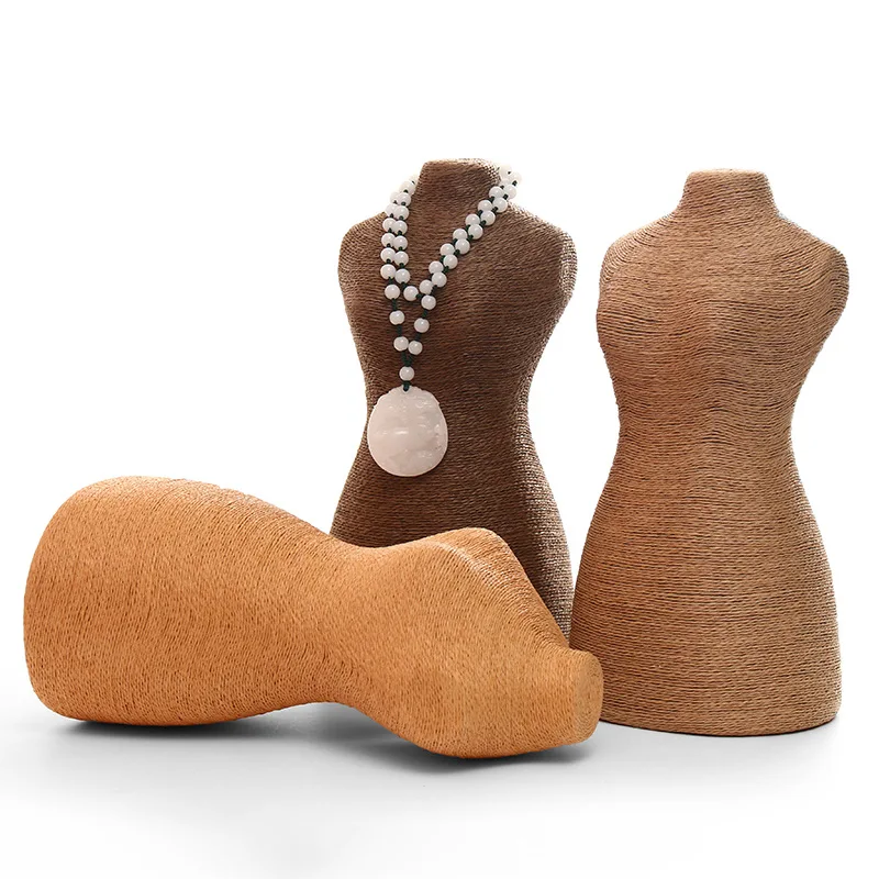 Hemp Jewelry Display Jewelry Holder Necklace Display Necklace holder Storage Of Ornaments rangement