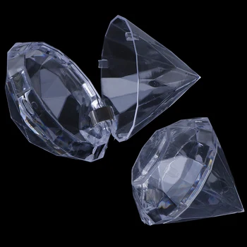 

Transparent Diamond Shape Candy Box Clear Plastic Container Box for Wedding Party Home Decor Baby Shower Favors S/L Size