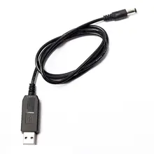 USB DC 5 в к DC 12 В 2,1 мм X 5,5 мм модуль преобразователя DC бочонок мужской разъем Jack кабель питания штекер, USB к DC кабель-1 м(5 В к DC