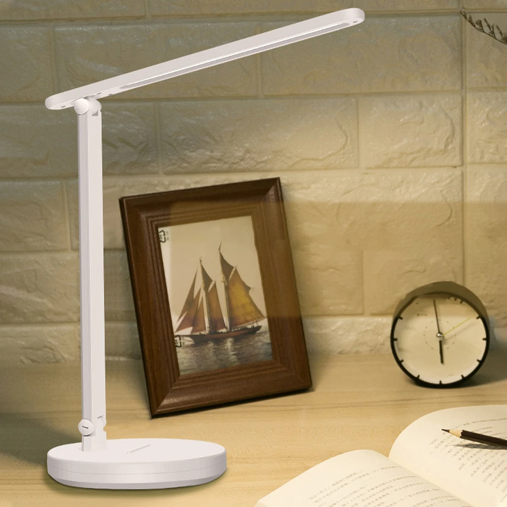 

JUNEJOUR LED Desk Lamp Dimable Touch USB Chargeable Reading Eye-protect Table lamp Sensor Touching Table Reading Lamp
