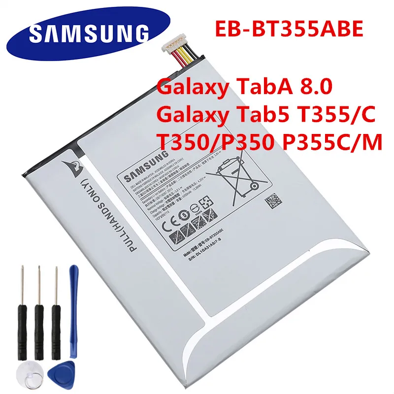 AMSUNG оригинальная планшет EB-BT355ABE EB-BT355ABA батарея для Samsung Galaxy TabA 8 0 Tab5 T355/C T350/P350 P355C/M +