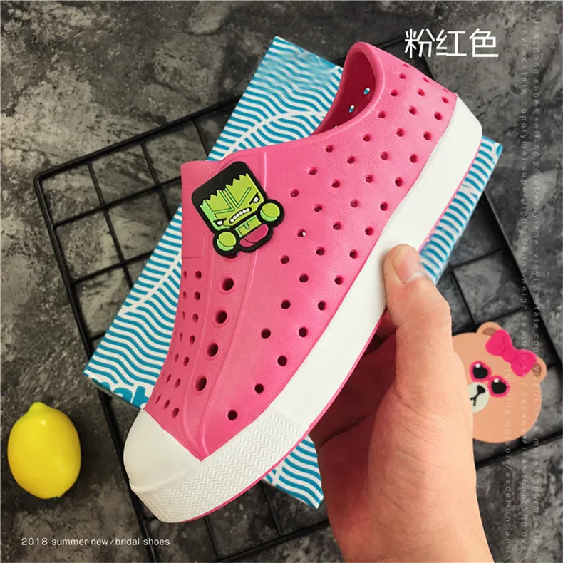 Sapatas da Geléia de Verão Nova Crianças Croc Sapatos Scarpe Nativ Jardim Boys & Girls Praia Oco Pvc Mulas Tamancos 2020 22 2019 Nova Crianças Croc Sapatos Scarpe Nativ