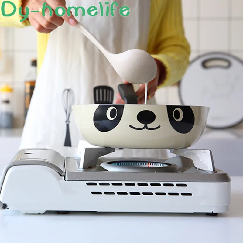 

Japanese Style Maifan Stone Non-stick Small Milk Pot Chinese Style Panda Printing Flat Wok Soup Pot Open Flame Induction Cooker