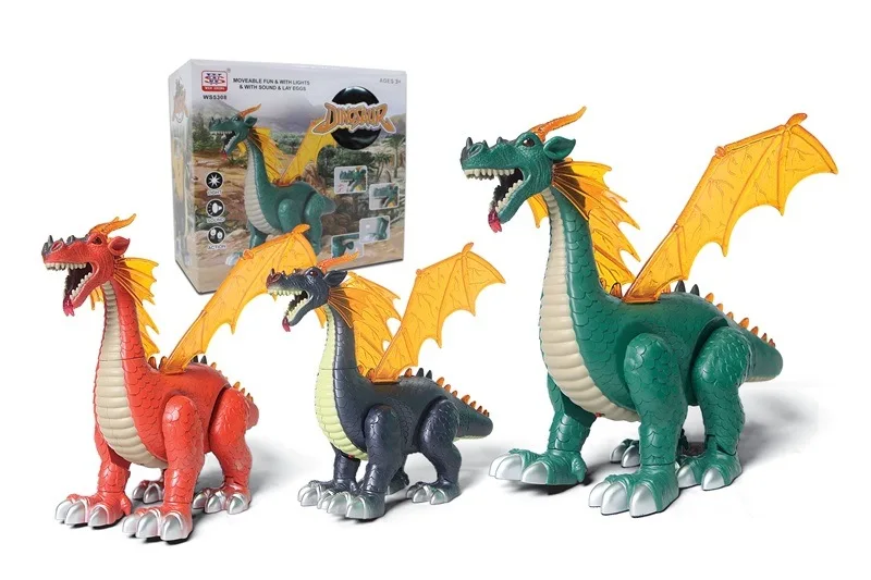 

Dinosaur Toy Electric T-Rex Will Walking Lay Eggs Projection Jurassic World Dinosaur Model Boy Toy