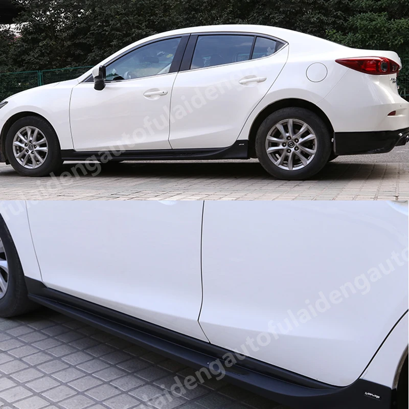 2 шт. для Mazda 3 Axela sedan- обвес PP боковые юбки расширение сплиттер плесень автомобильные аксессуары
