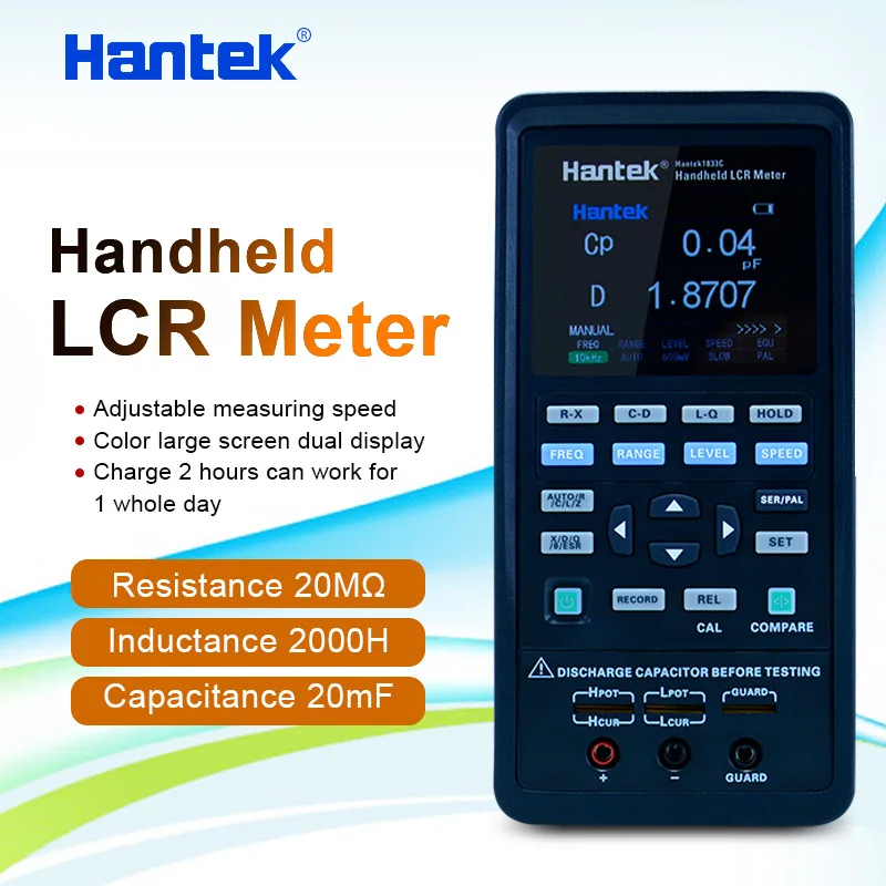 Цифровой Измеритель LCR Hantek1832C/1833C портативный ручной тестер индуктивность