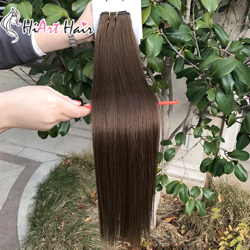 HiArt 100 г уток для наращивания волос человеческие волосы Remy салона с двойным