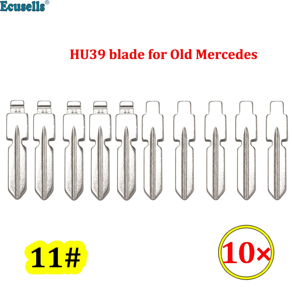 10 шт./лот HU39 необработанный металлический ключ 11 # для Mercedes-Benz W168 W124 W202 1984-2004 A C E S SL