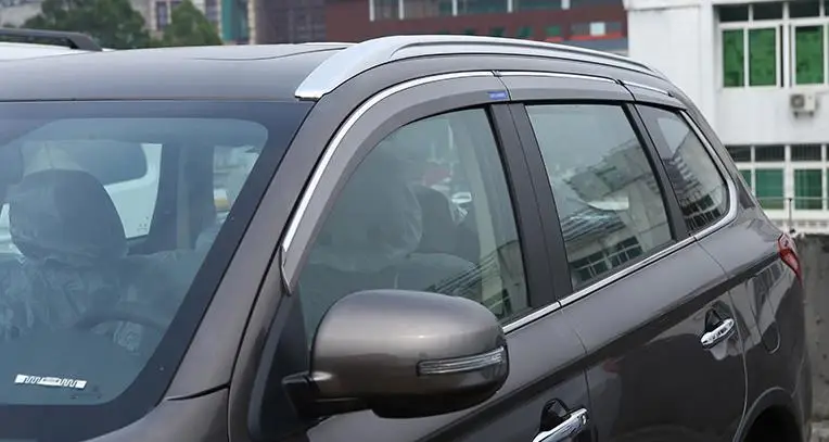 Lsrtw2017 на автомобильное стекло, защита от дождя и планки для Mitsubishi Outlander 2013 аксессуары для интерьера - Название цвета: pearl white