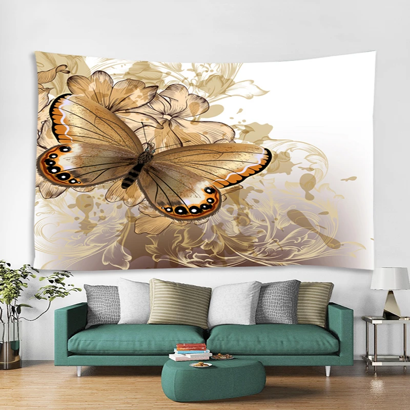 

Butterfly Tapestry Hippie Wall Tapestry Wall Hanging Psychedelic Bohemian Tapiz Pared Tela Wandkleed Tapisserie Farmhouse Decor