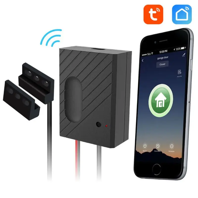 

Wireless Smart Home Automation WiFi Switch Car Garage Door Opener Controller APP Remote Control Timing Voice Control Home Mini