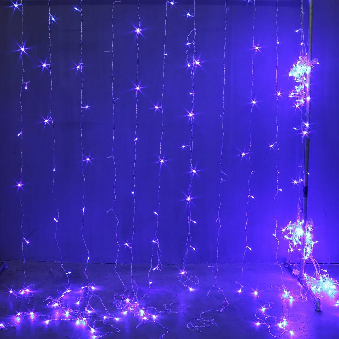 Синий Водонепроницаемый 8 м x 3 м RGB 800 светодиодный гирлянда Сказочный занавес свет наружные вечерние свадебные Декор 220 В - Испускаемый цвет: Синий