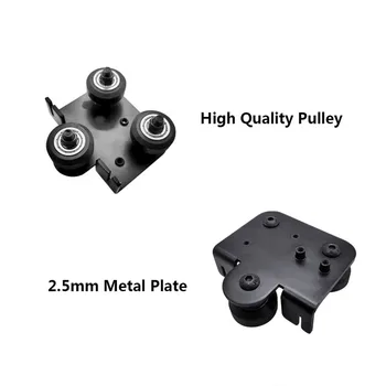 

Metal X-axis Carriage Plate with Wheels Pulley & Fan Cover for CREALITY CR-10 CR-10S CR-10-S ENDER-3 ENDER-4 TEVO 3D Printer