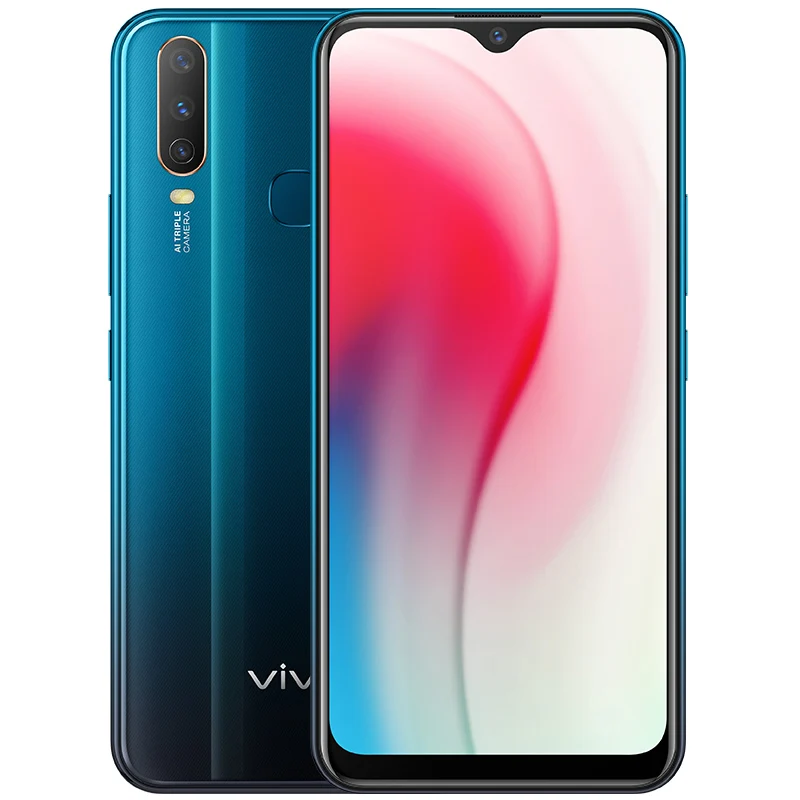 vivo Y3, мобильный телефон, четыре ядра, 6,35 дюймов, экран с защитой от воды, 5000 мАч, 4 Гб ram, 128 ГБ rom, Al, камеры 16 Мп+ 13 МП, сотовые телефоны