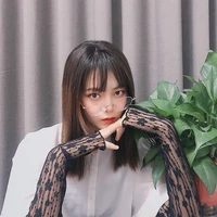 Nowa długa koronka Hollow-Out rękawiczki bez palców rękawice chroniące przed słońcem siatkowe cienkie rękawiczki rowerowe 3