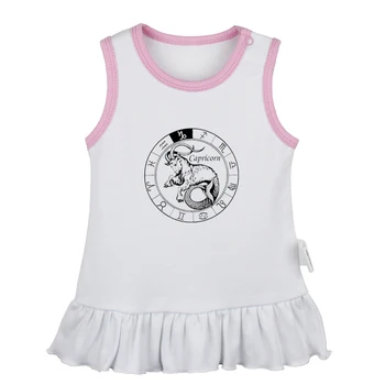 

Constellation Aquarius Capricorn Scorpio Virgo Pisces Newborn Baby Girls Dresses Toddler Sleeveless Dress Infant Cotton Clothes