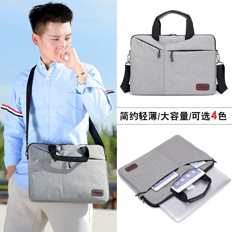 

New Style Laptop Handbag MEN'S Computer Bag Shoulder Bag Shoulder Bag Business Casual 14-Inch 15.6-Inch
