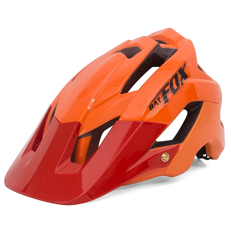 Велосипедный шлем BATFOX оранжевый Сверхлегкий велосипедный для горной дороги MTB