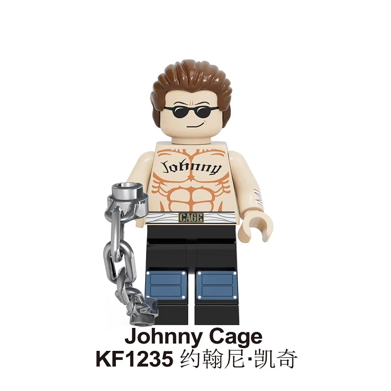 KF1235 50Pcs No Box KF6102 50 шт. строительные блоки Mortal Kombat Sub-Zero Джони Кейдж Горо Шао Кан Лао Лю Кан фигурки Кирпичи игрушки для детей - Цвет: KF1235 50Pcs No Box